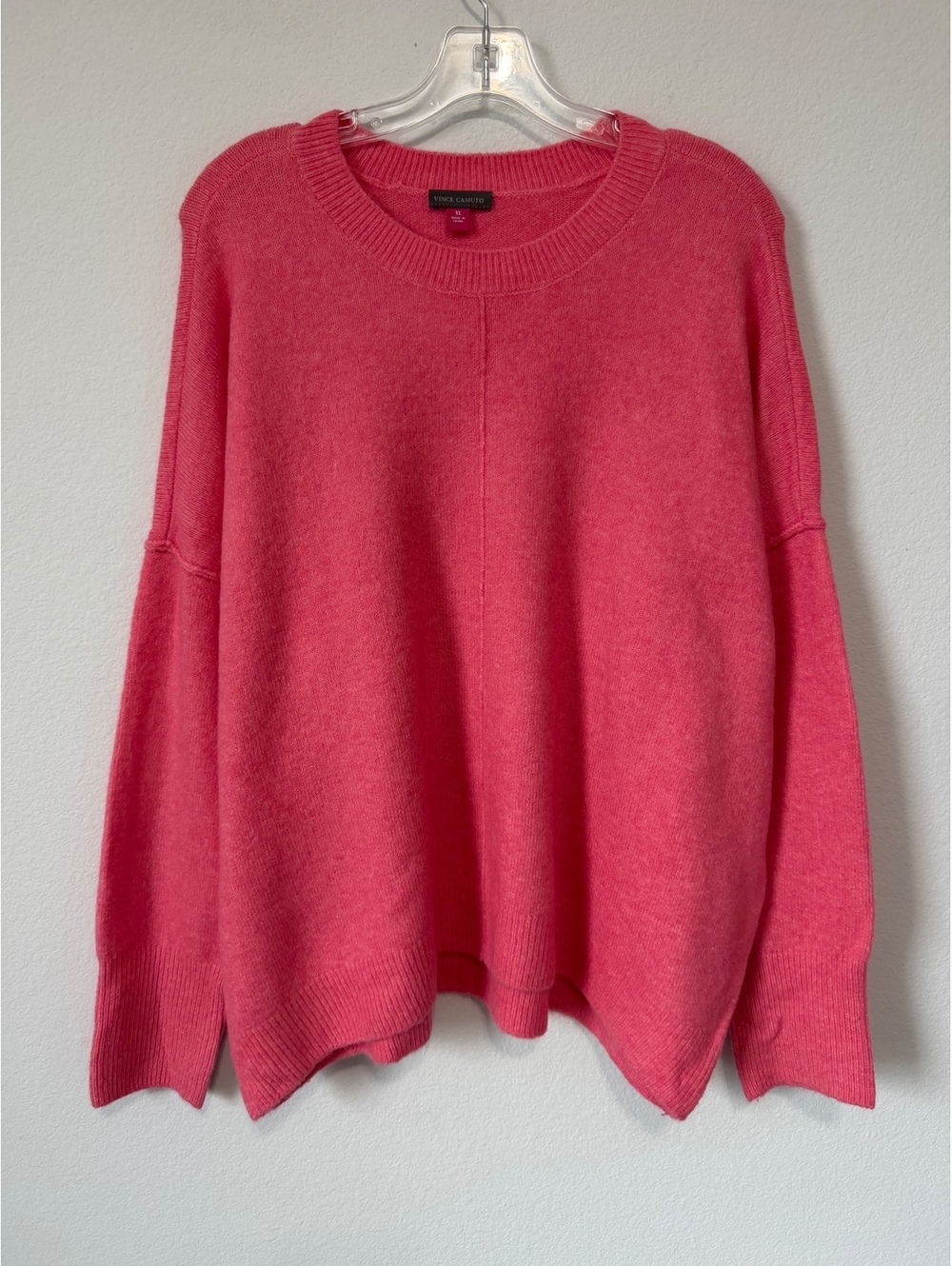Vince Camuto Long Sleeve Crew Neck Pink Pullover Sweater Women's Size XL
